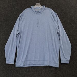 Johnnie-O Pullover Men's XXL Laguna Blue Quarter 1/4 Zip Performance Golf Shirt